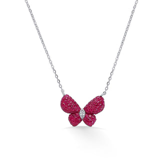 Nipura 925 Sterling Silver Pink Haruki Zircon Necklace with Chain