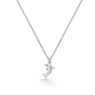Nipura 925 Sterling Sliver Jumping Dolphin Necklace(with chain)