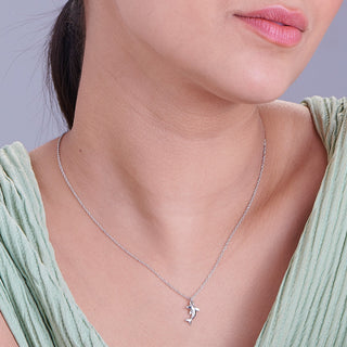 Nipura 925 Sterling Sliver Jumping Dolphin Necklace(with chain)