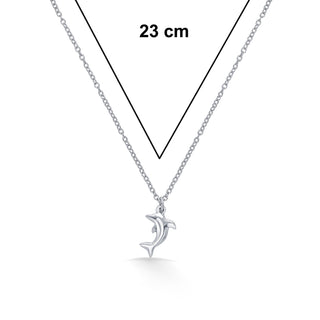 Nipura 925 Sterling Sliver Jumping Dolphin Necklace(with chain)