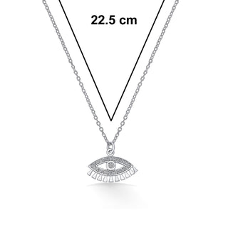 Nipura 925 Sterling Silver Zircon Eye Necklace