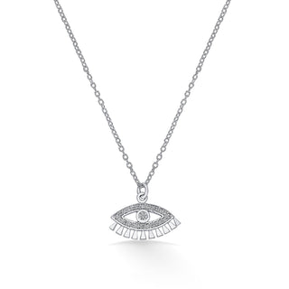 Nipura 925 Sterling Silver Zircon Eye Necklace