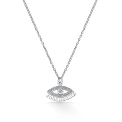 Zircon Eye 925 Sterling Silver Necklace
