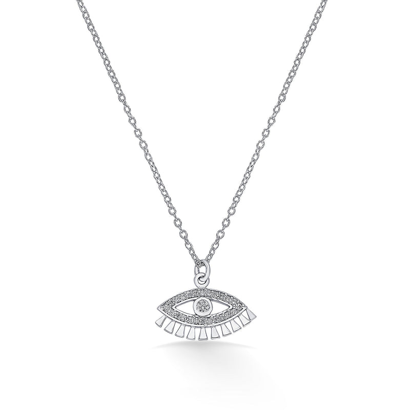 Nipura 925 Sterling Silver Zircon Eye Necklace