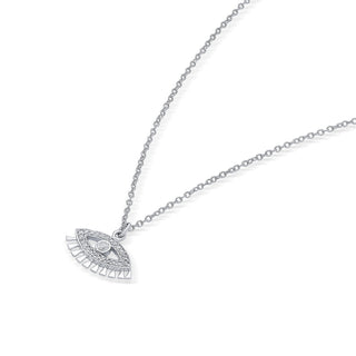 Nipura 925 Sterling Silver Zircon Eye Necklace
