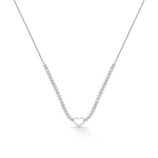 Nipura 925 Sterling Silver Heart Beaded Necklace
