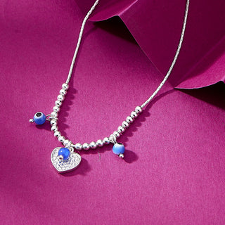 Nipura 925 Sterling Silver Evil-eye Heart String Necklace