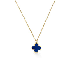 Blue Clover 925 Sterling Silver Necklace- Golden(with chain)