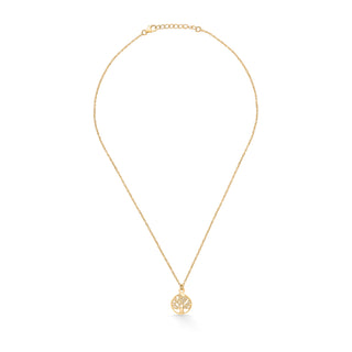 Nipura 925 Sterling Silver Wise Tree Necklace- Golden(with chain)