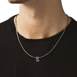 Nipura 925 Sterling Silver Initial-S Pendant with Chain