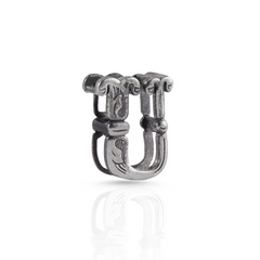 U Initial 925 Sterling Silver Pendant without  Chain