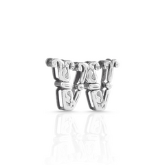 W Initial 925 Sterling Silver Pendant without  Chain