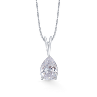 Nipura 925 Sterling Silver Pear Zircon Classic Pendant(without chain)