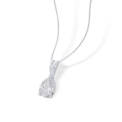 Pear Zircon Classic 925 Sterling Silver Pendant(without chain)