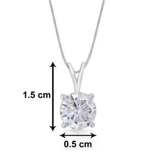 Nipura 925 Sterling Silver Zircon Solitaire Classic Pendant(without chain)