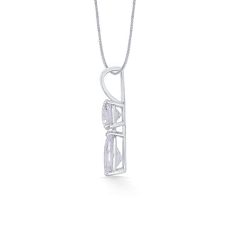 Nipura 925 Sterling Silver Zircon Pear Drop Solitaire Pendant(without chain)
