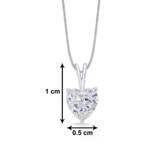 Nipura 925 Sterling Silver Heart Zircon Classic Pendant without Chain