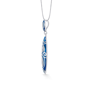 Nipura 925 Sterling Silver Enchanted Blue Enamel Pendant(without chain)