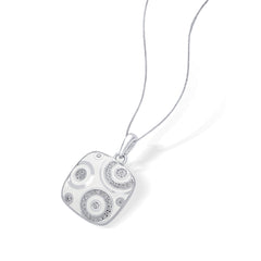 Pearly Enamel 925 Sterling Silver Pendant(without chain)