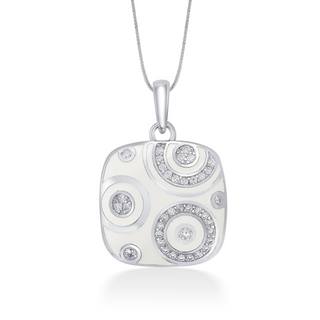 Nipura 925 Sterling Silver Enamel Pearly Pendant(without chain)