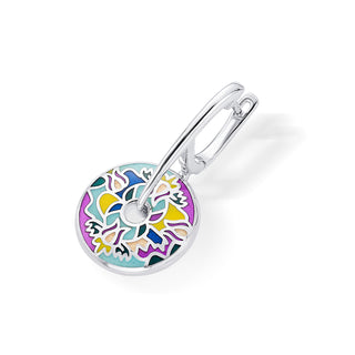 Nipura 925 Sterling Silver Floral Burst Enamel Pendant(without chain)