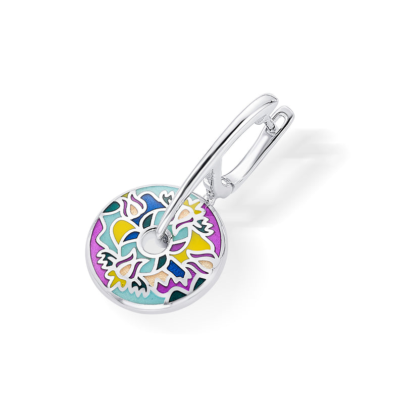 Nipura 925 Sterling Silver Floral Burst Enamel Pendant(without chain)