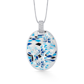 Nipura 925 Sterling Silver Blue Enamel Belle Etoile Migration Pendant(without chain)