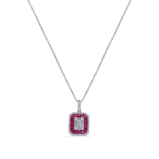 Nipura 925 Sterling Silver Pink Casper Zircon Pendant with Chain