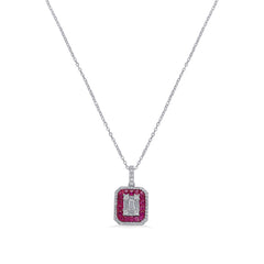 Nipura 925 Sterling Silver Pink Casper Zircon Pendant with Chain