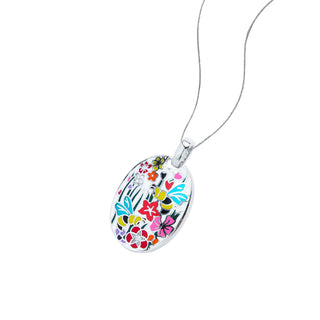 Nipura 925 Sterling Silver Bloom of Dawn Enamel Pendant(without chain)
