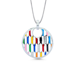 Nipura 925 Sterling Silver Palette of Style Enamel Pendant(without chain)