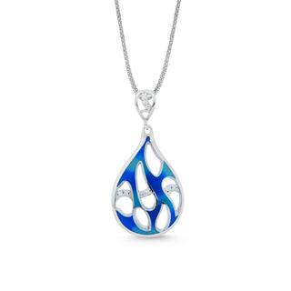 Nipura 925 Sterling Silver Ocean Bed Enamel Pendant(without chain)