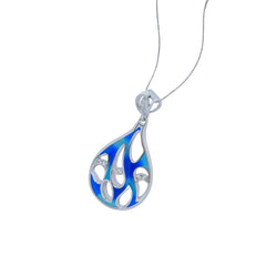 Ocean Bed 925 Sterling Silver Enamel Pendant(without chain)