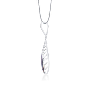 Nipura 925 Sterling Silver Brown Enamel Tear Drop Pendant(without chain)