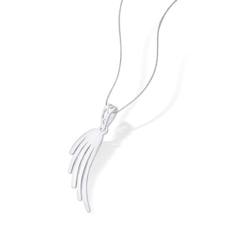 Nipura 925 Sterling Silver Wing Laser-cut Pendant(without chain)