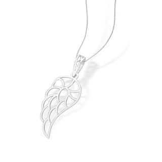 Nipura 925 Sterling Silver Angel Wing Laser-cut Pendant(without chain)