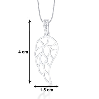 Nipura 925 Sterling Silver Angel Wing Laser-cut Pendant(without chain)