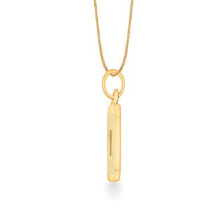 Nipura 925 Sterling Silver Yellow Squares- Golden Necklace and Earrings Set