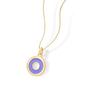 Nipura 925 Sterling Silver Purple Circles Pendant- Golden(without chain)