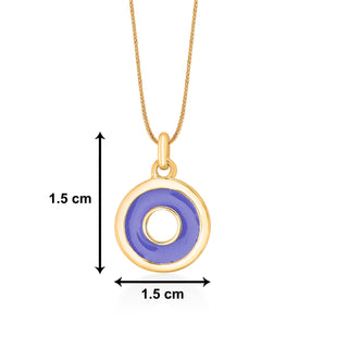 Nipura 925 Sterling Silver Purple Circles Pendant- Golden(without chain)