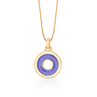 Nipura 925 Sterling Silver Purple Circles Pendant- Golden(without chain)