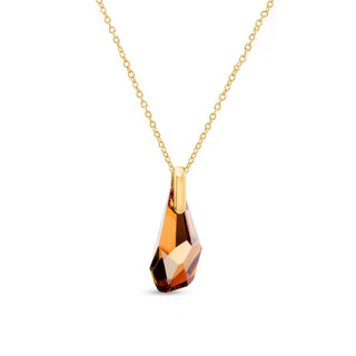 Nipura Certified 925 Sterling Silver Austrian Crystal Teardrop Pendant with free Chain– A Perfect Gift for Girls and Women - Crystals from Austria