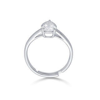 Nipura 925 Sterling Silver Pear Zircon Classic Ring