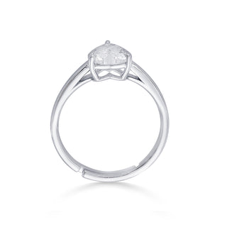 Nipura 925 Sterling Silver Heart Zircon Classic Ring