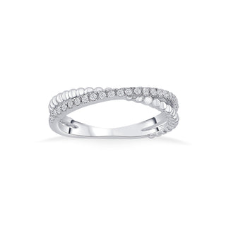 Nipura 925 Sterling Silver Zircon Twist  Wrap Ring