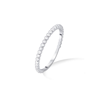 Nipura 925 Sterling Silver Beaded Band Ring