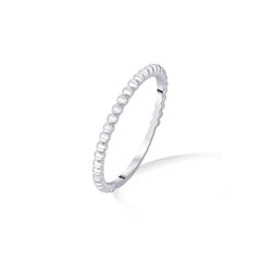 Beaded Band 925 Sterling Silver Ring