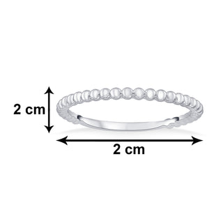 Nipura 925 Sterling Silver Beaded Band Ring