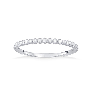Nipura 925 Sterling Silver Beaded Band Ring