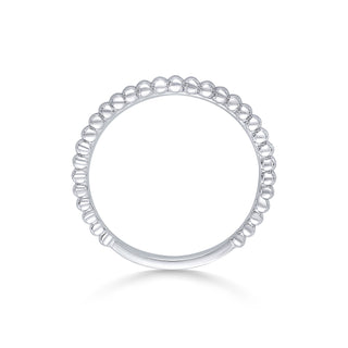 Nipura 925 Sterling Silver Beaded Band Ring